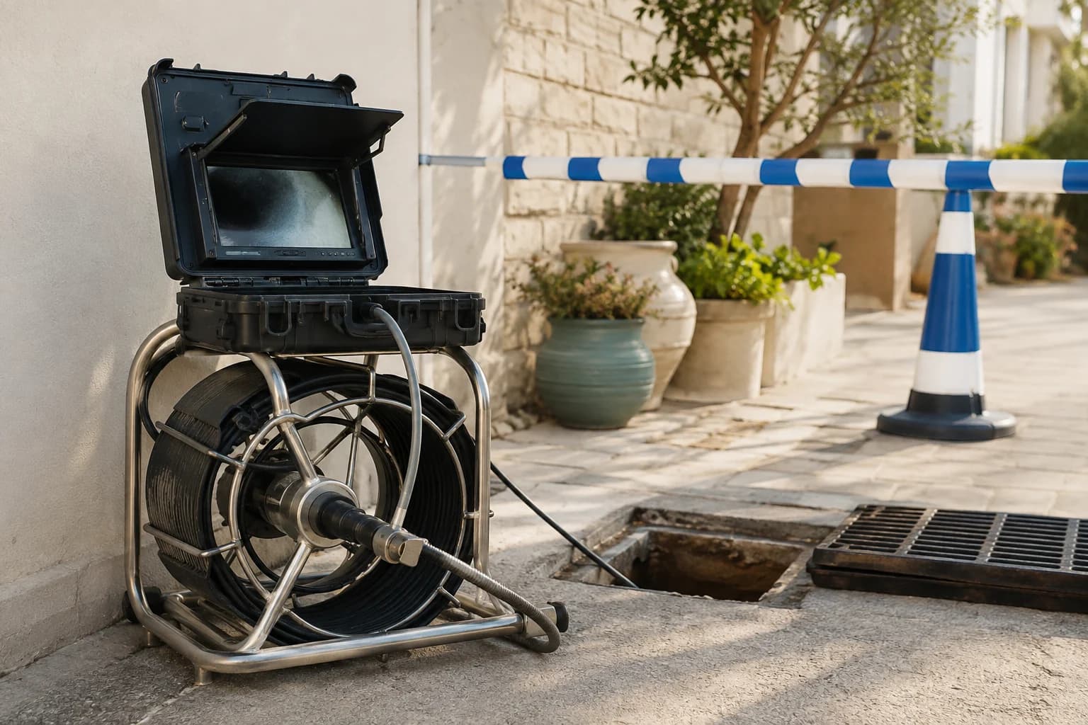 המחשה מקצועית: ציוד לצילום קו ביוב